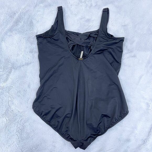Lands End SlenderSuit Carmela Tummy Control One Piece Swimsuit Black Womens 22W - Picture 3 of 10